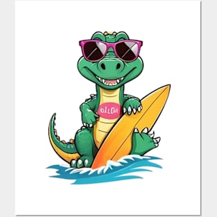 Croc Surfer Posters and Art